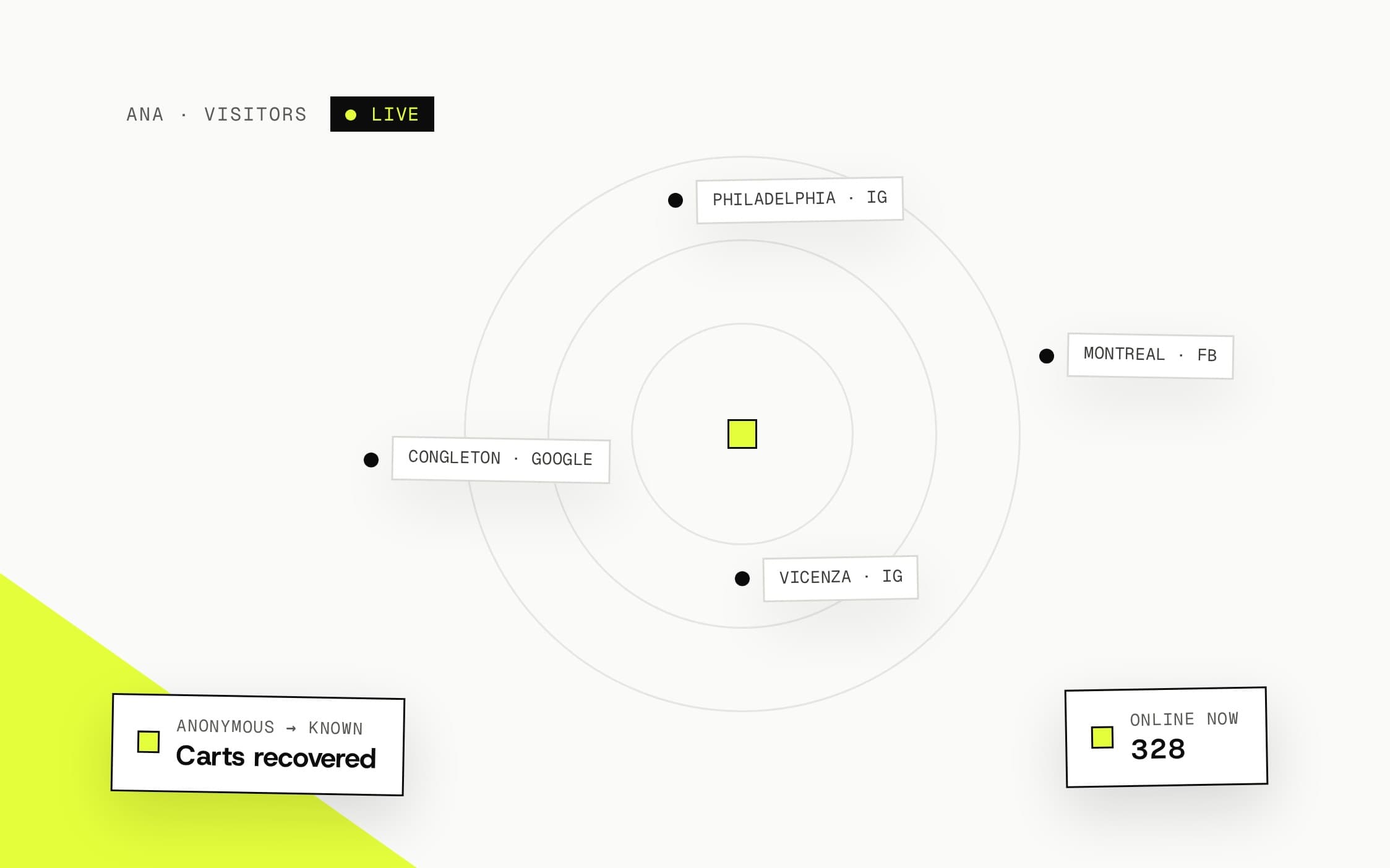 Analytics & Smart Reports — Real-Time Visitors