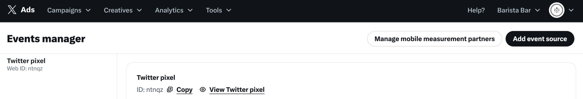在「安装像素代码」的基础代码中查看 Pixel ID