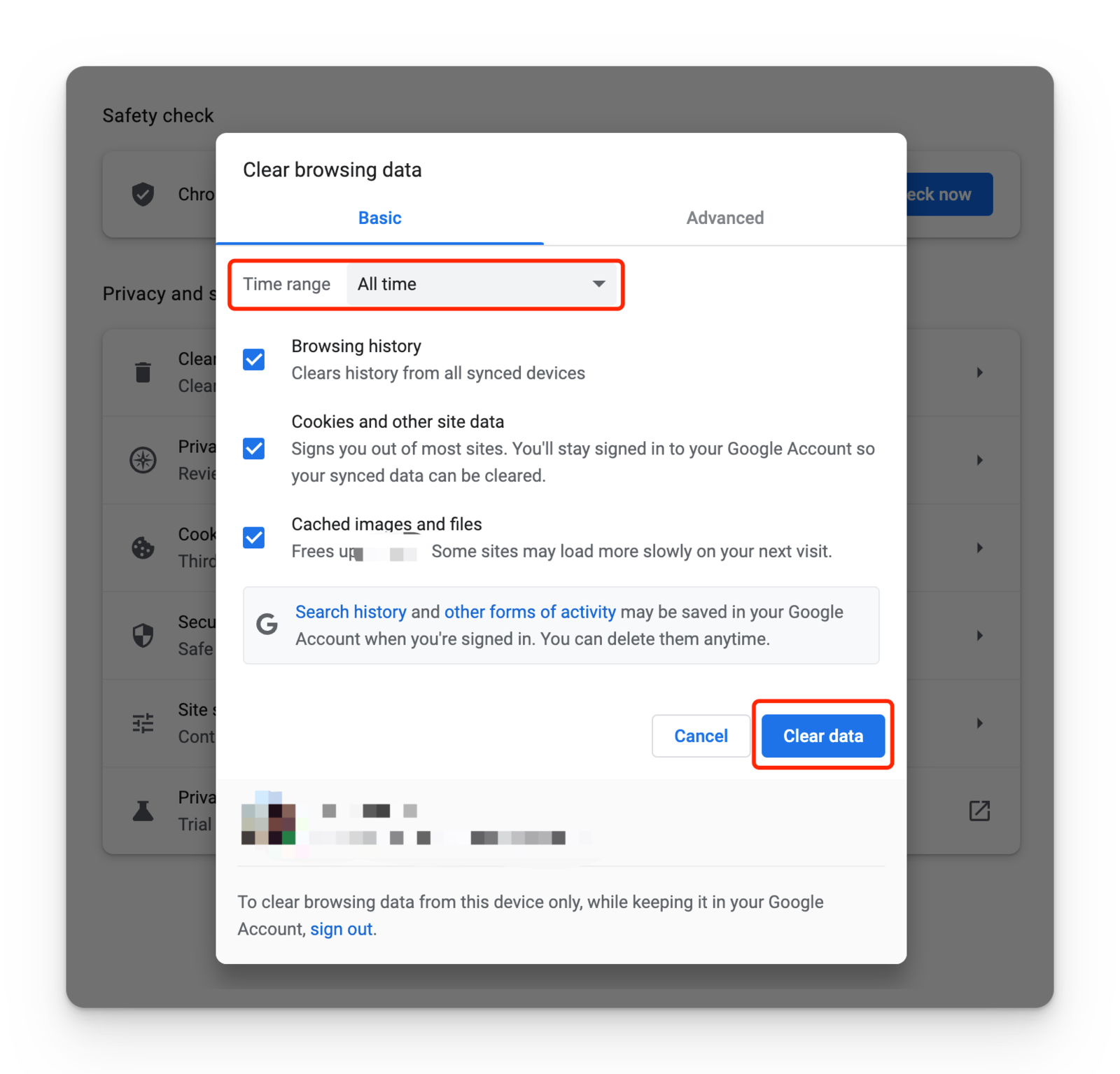 Clear data for All time